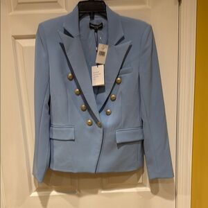 Generation Love Blue Tailored Blazer with Notched Lapels